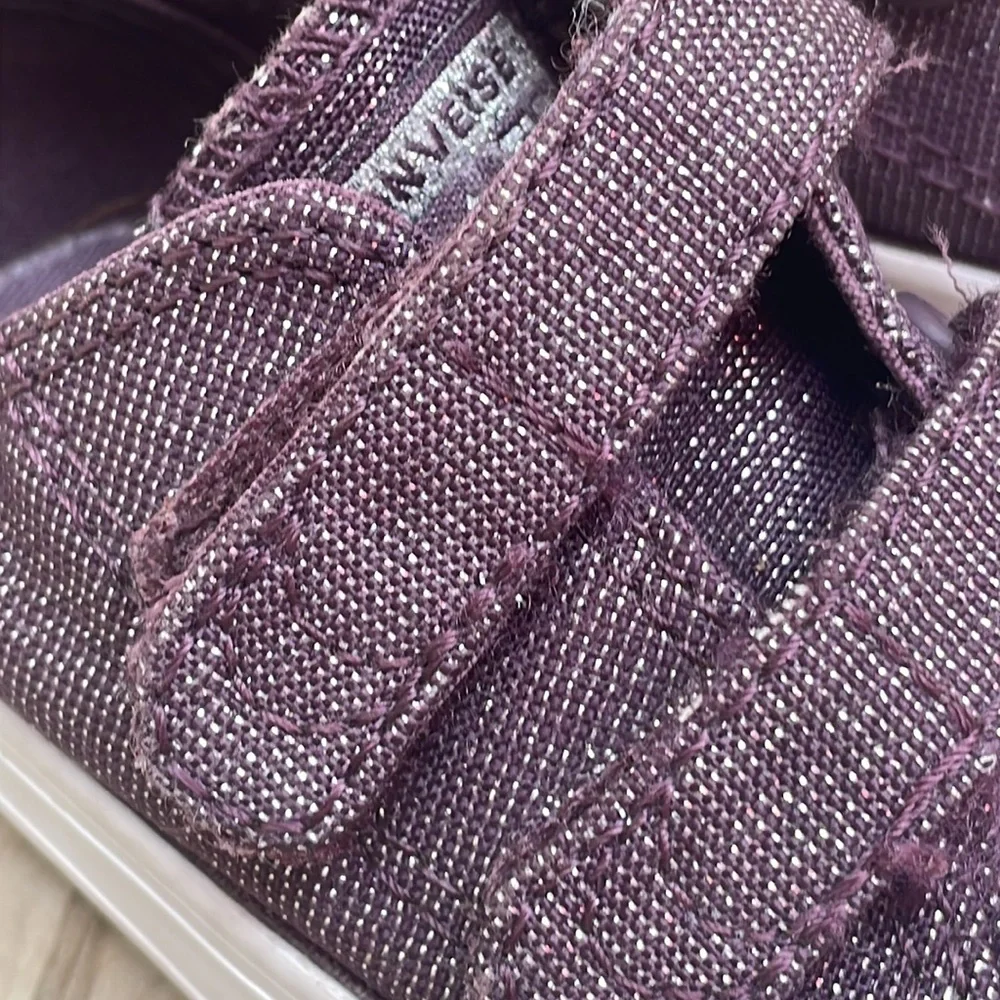 Converse Chuck Taylor All Star 2V Ox Fairy Dust Purple Toddler Sneakers Size 4